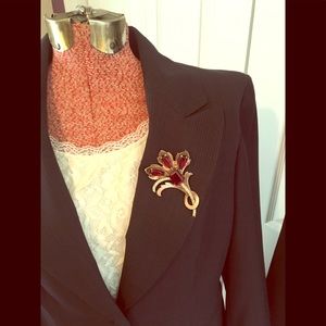 Nine West Charcoal pinstripe women’s suit